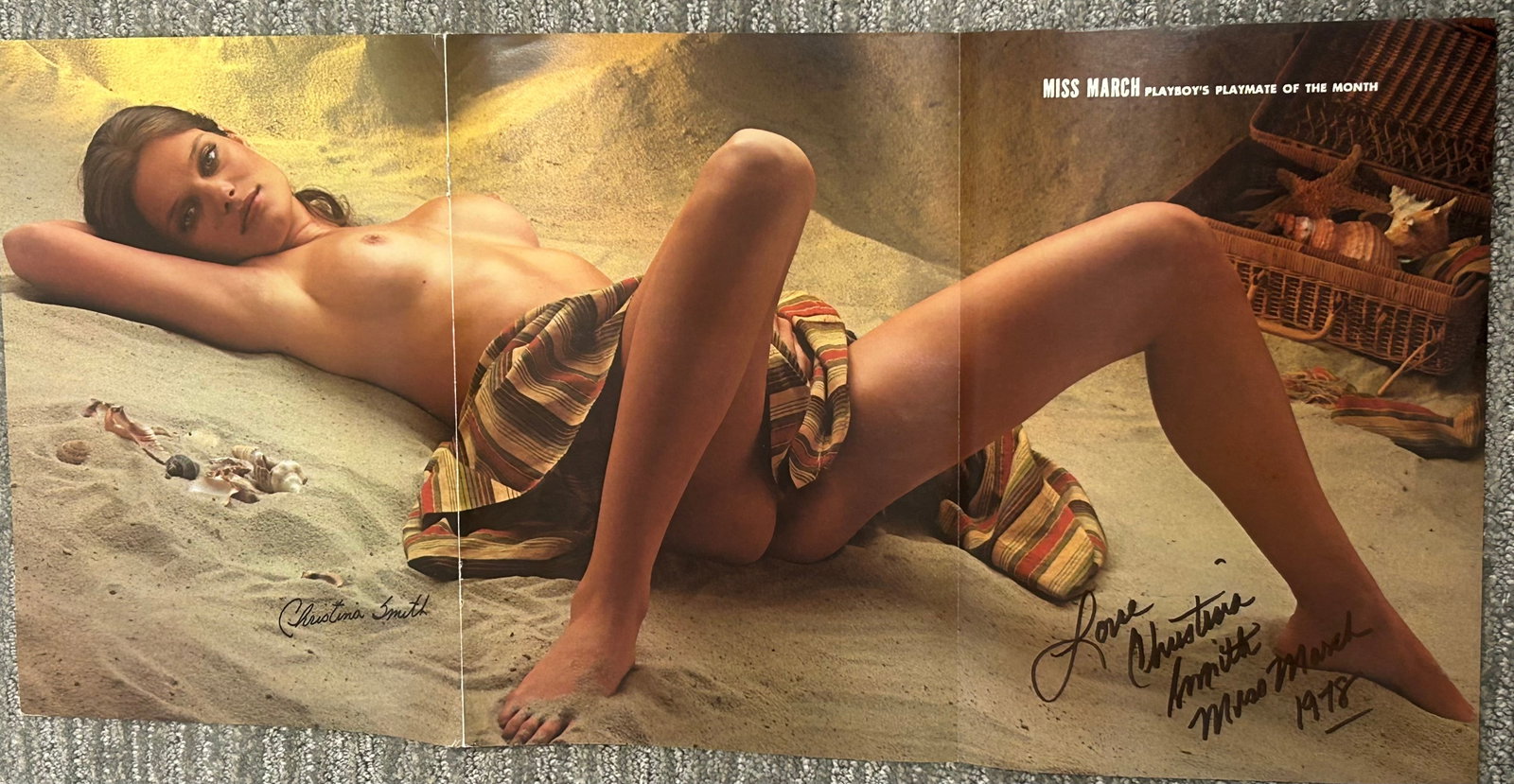 Christina Smith signed Playboy centerfold (1 of 1)