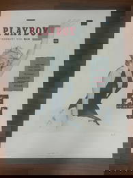Hugh Hefner signed Playboy Number One cover lithograph