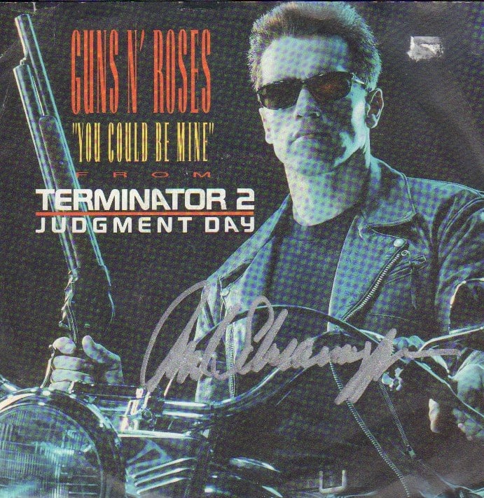 Arnold Schwarzenegger signed record sleeve (1 of 1)