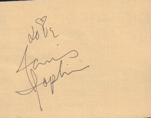 Janis Joplin signature (1 of 1)
