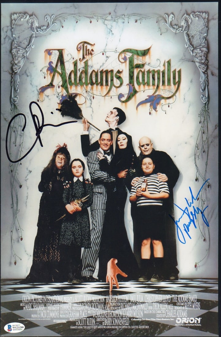 Addams Family partial cast signed poster (1 of 1)
