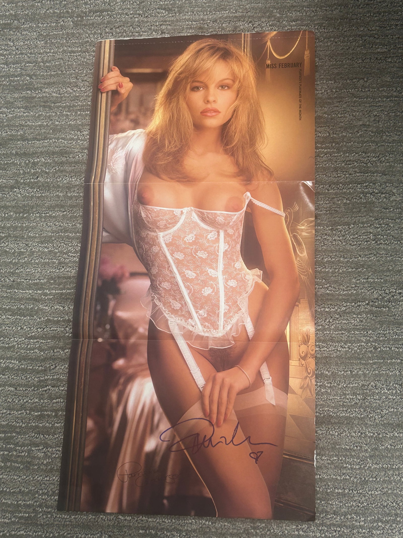 Pamela Anderson signed actual Playboy centerfold (1 of 1)