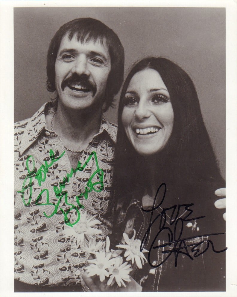 Sonny and Cher signed photograph (1 of 1)
