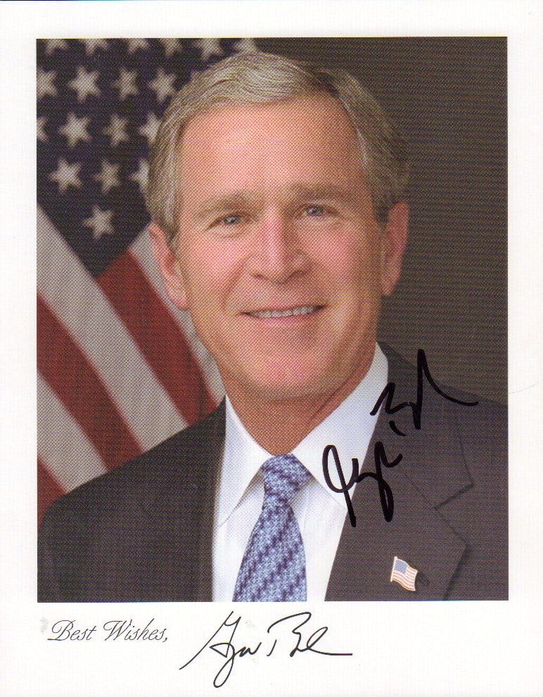 George W Bush signed photograph (1 of 1)
