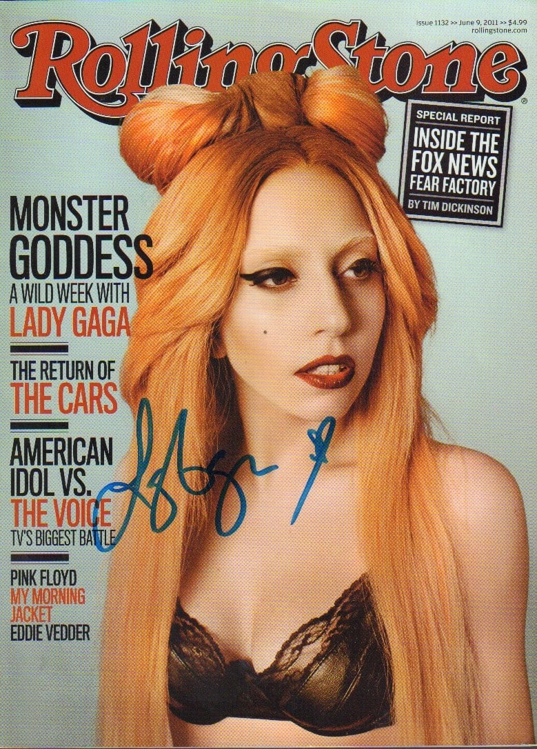 Lady Gaga signed Rolling Stone magazine (1 of 1)