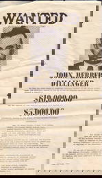 Dillinger Rare Outdoor Wanted poster