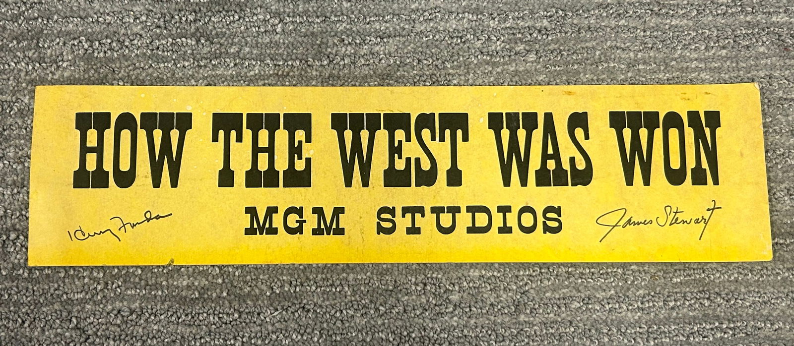 How the West Was Won trailer card signed (1 of 1)