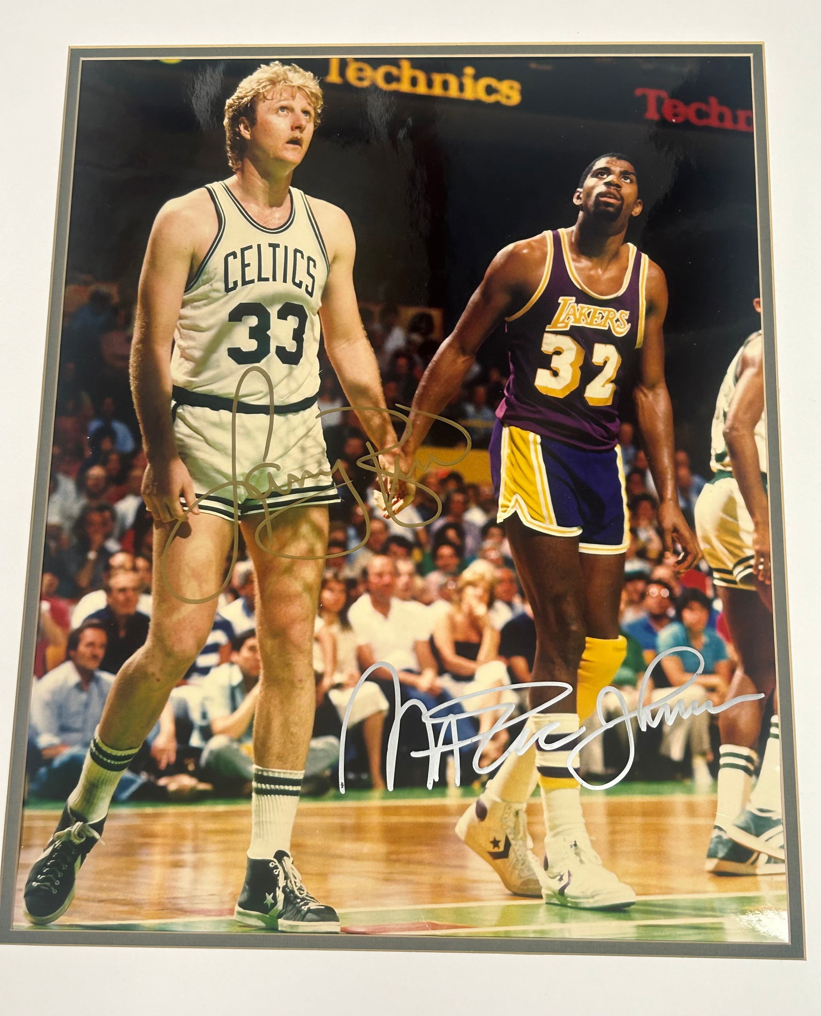 Larry Bird and Magic Johnson signed photograph 16x20 (1 of 1)