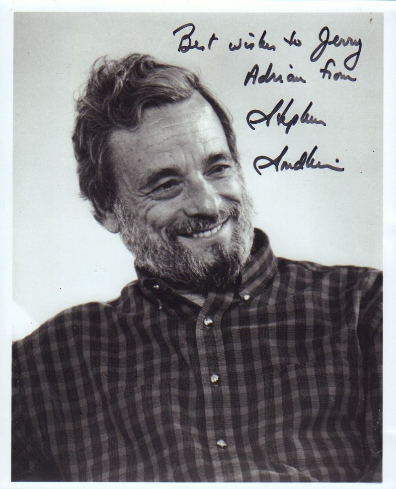 Stephen Sonheim signed photograph (1 of 1)