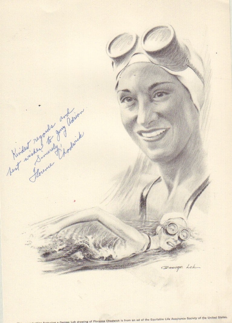 Florence Chadwick Signed Photograph Auction