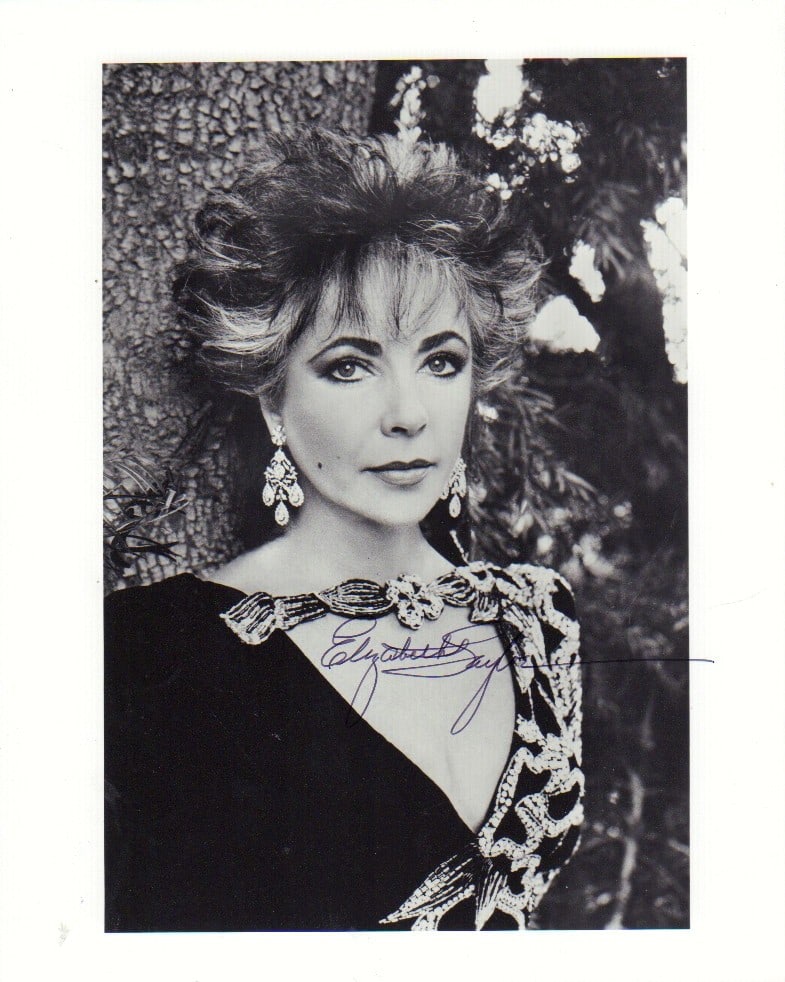 Elizabeth Taylor signed photograph (1 of 1)