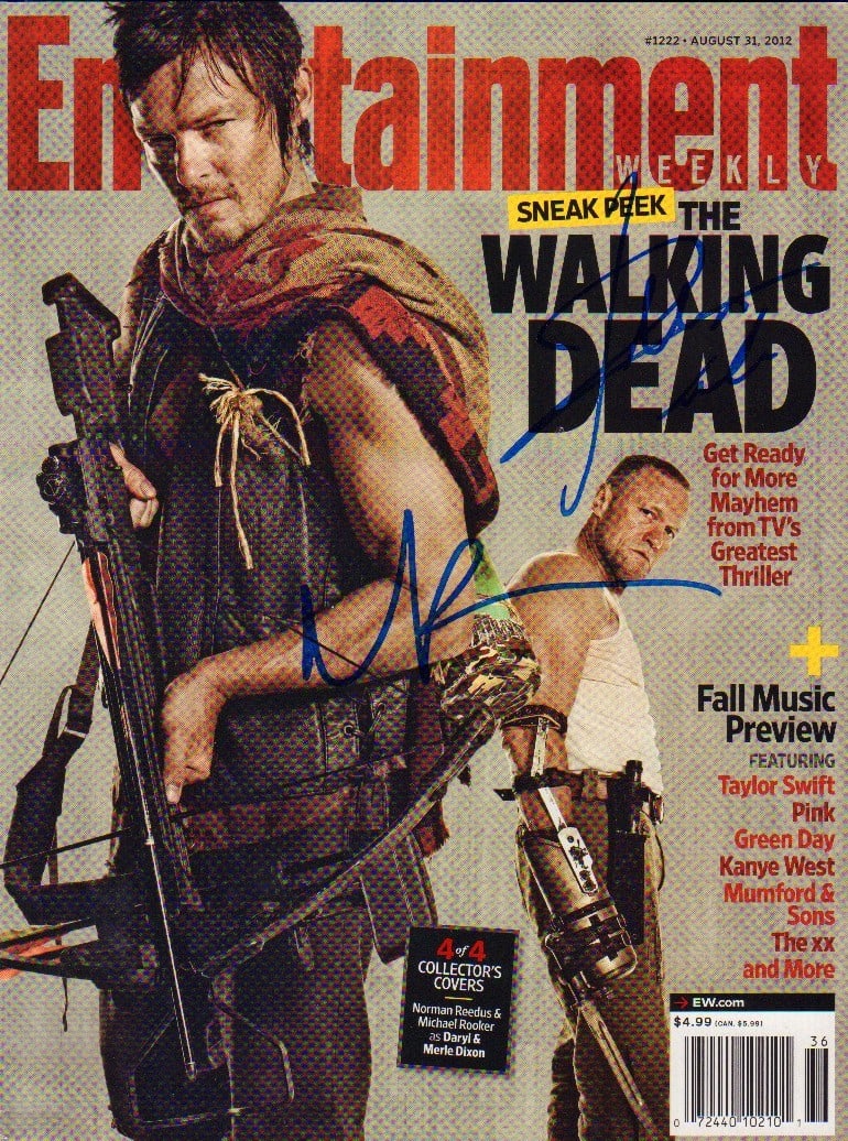 Norman Reedus and Michael Rooker signed ET magazine (1 of 1)
