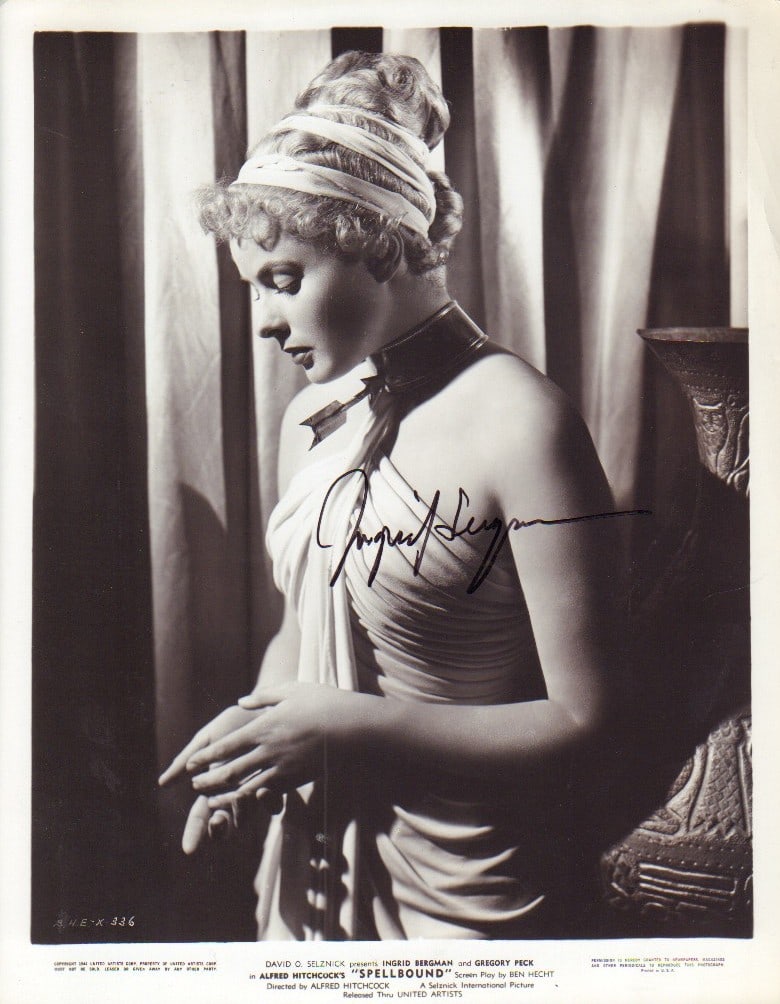Ingrid Bergman signed photograph (1 of 1)