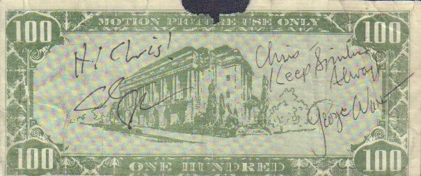 Batman prop money signed (1 of 2)