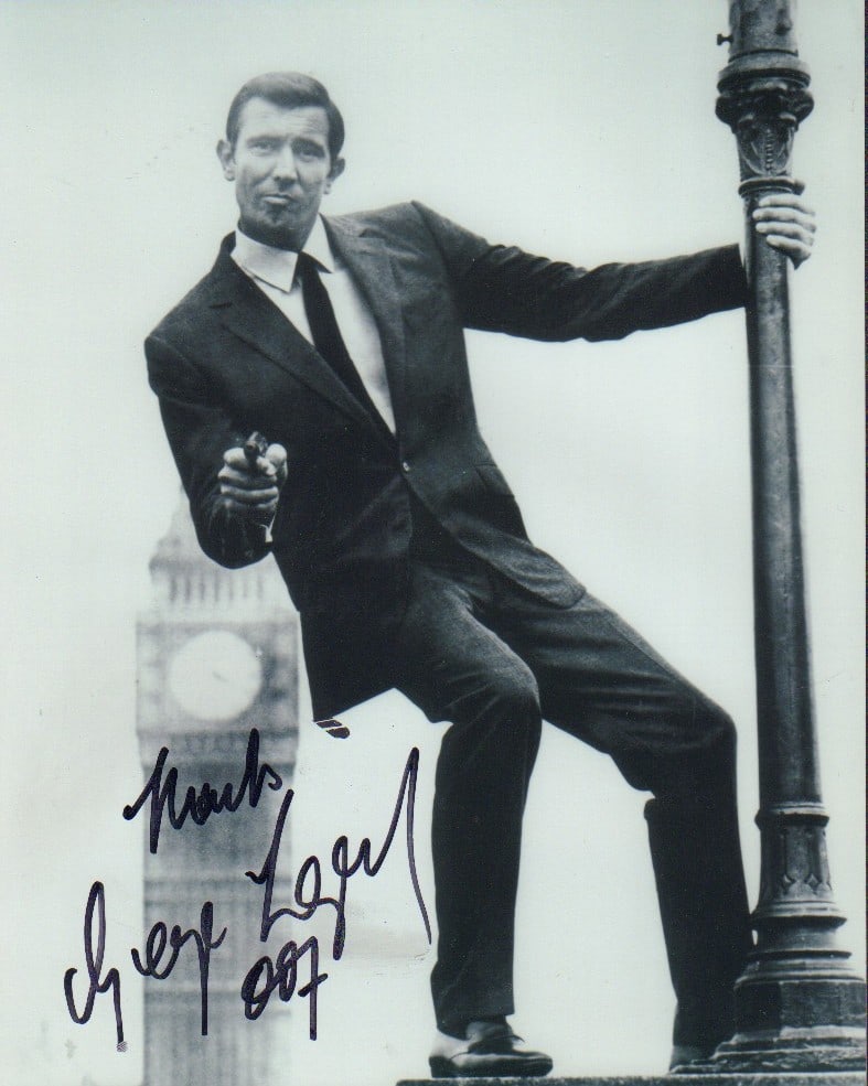 George Lazenby signed photograph: A James Bond signed 8x10 from ON Her Majestys Secret Service with COA