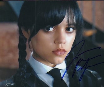 Jenna Ortega Wednesday signed photograph