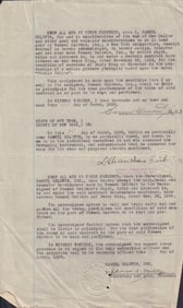 Samuel Goldwyn signed contract document