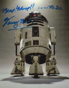 Kenny Baker signed Star Wars photograph