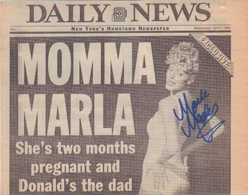NY Daily News signed Marla Maples