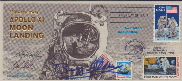 Buzz Aldrin signed usps FDC Lt Ed