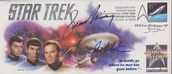 Star Trek cast signed usps FDC