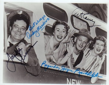 Honeymooners cast signed photograph
