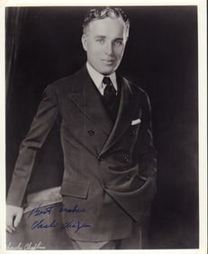 Charlie Chaplin signed photograph