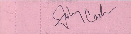 Johnny Cash rare ticket signed