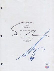 Ash vs Evil Dead script cover signed