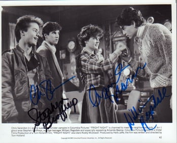 Fright Night cast signed photograph