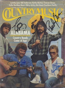 Alabama signed magazine cover