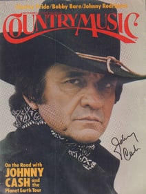 Johnny Cash signed Country Music cover