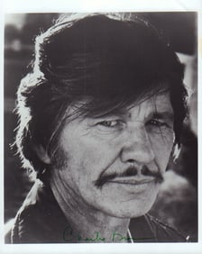 Charles Bronson signed photograph