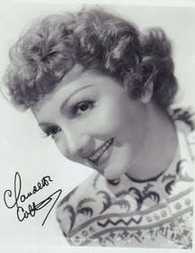 Claudette Colbert signed photograph