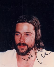 Brad Pitt signed photograph