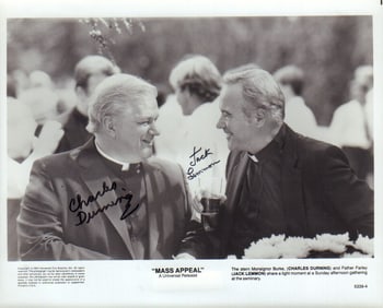 Jack Lemmon and Charles Durning signed photograph