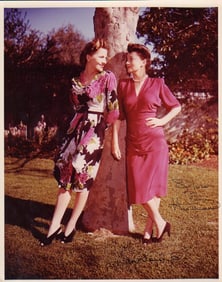 Olivia DeHavilland and Joan Fontaine signed photograph