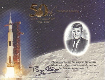 Buzz Aldrin signed lithograph