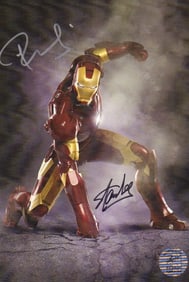 Iron Man and Stan Lee signed photograph
