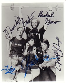 Family Ties cast signed photograph