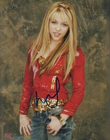 Miley Cyrus signed photograph