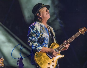 Carlos Santana signed photograph