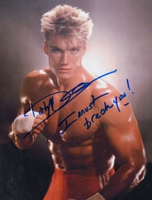 Dolph Lundgren signed photograph
