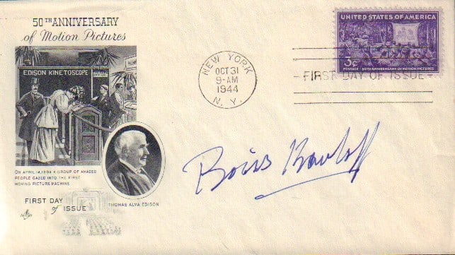 Boris Karloff signed FDC (1 of 1)