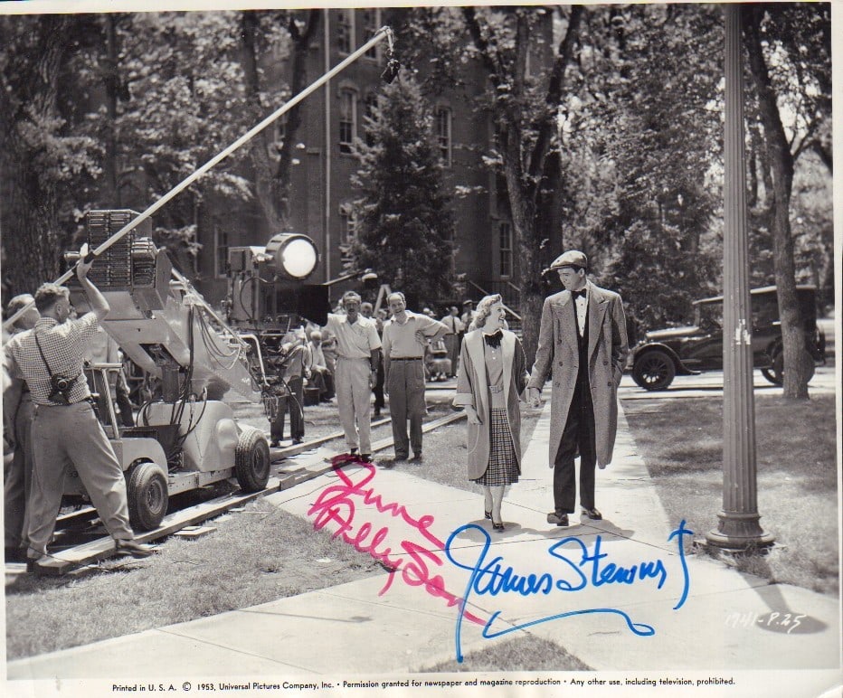 Jimmy Stewart and June Allyson signed photograph (1 of 1)