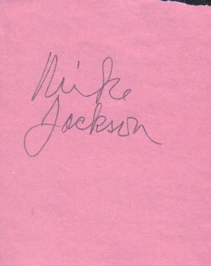 Michael Jackson signature (1 of 1)