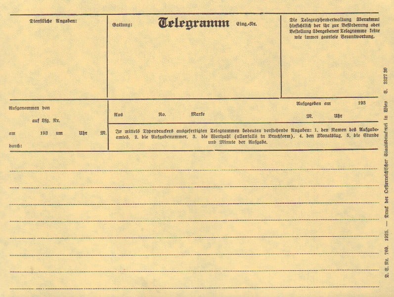 Sound of Music prop telegram (1 of 1)