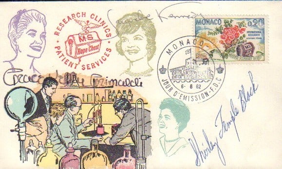 Grace Kelly Shirley Temple and more Charity signed FDC (1 of 1)