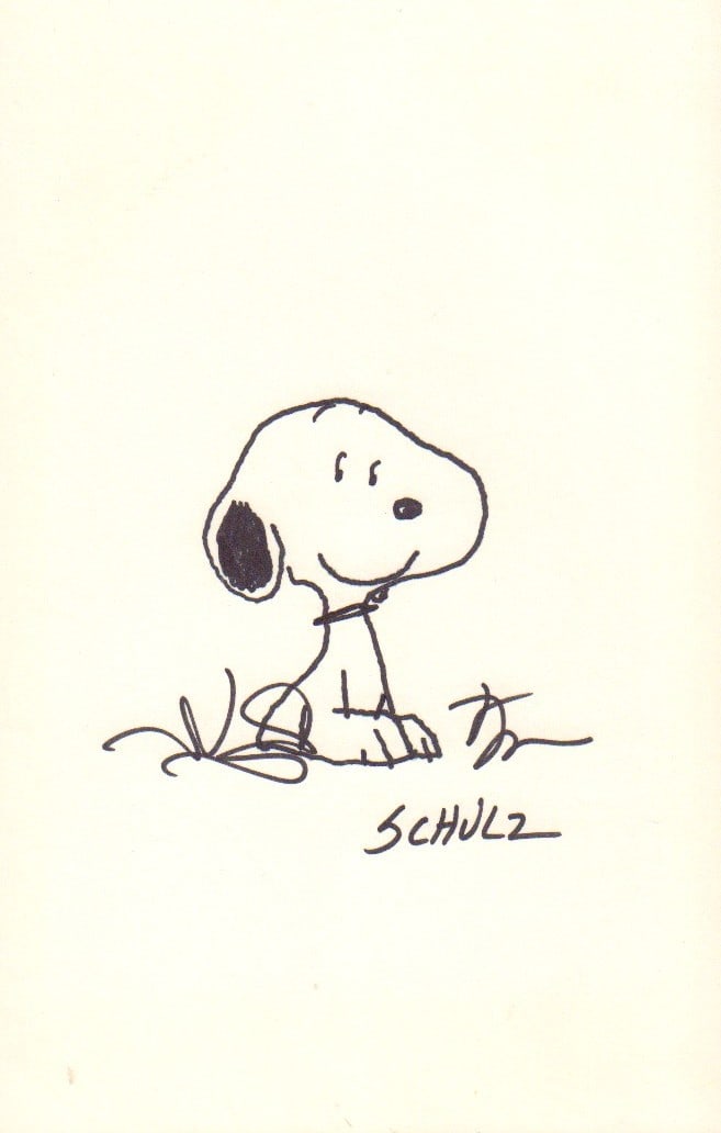 Charles M Schulz original Snoopy sketch (1 of 1)