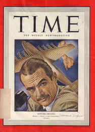 Howard Hughes Time magazine cover signed